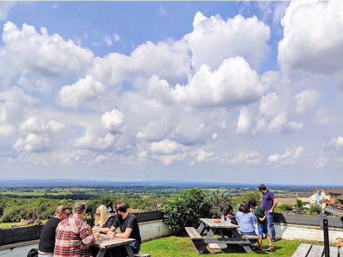 The view from the Gresley Arms beer garden